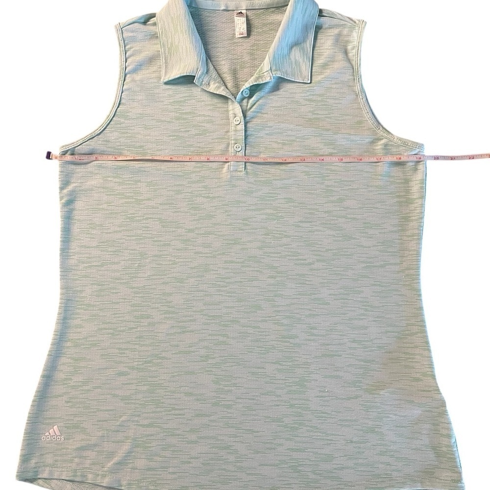 Adidas Women’s Mint Green Athletic Polo Tank Top Size Large - Picture 5 of 13